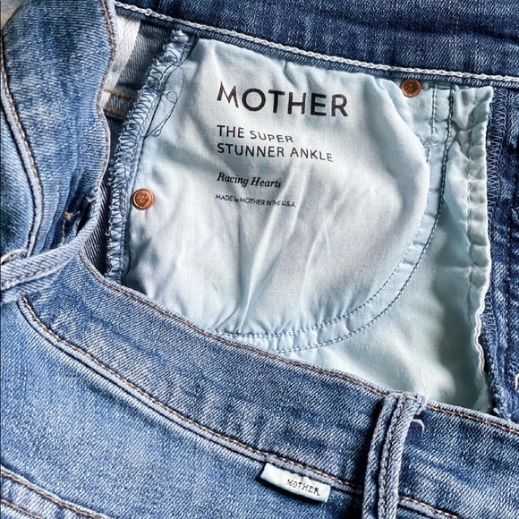 MOTHER Denim Super Stunner Ankle in Racing Hearts - Picture 6 of 7